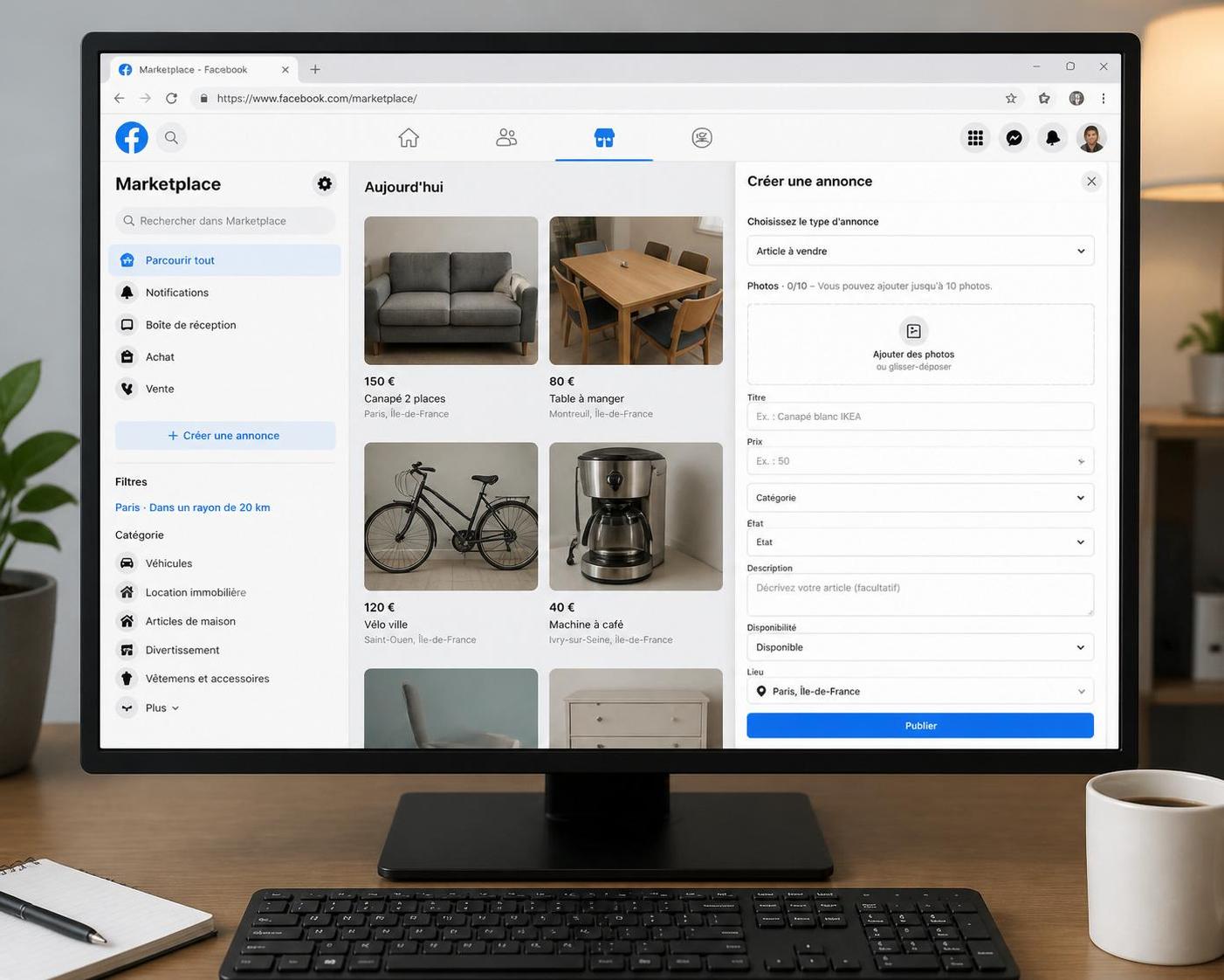 apprenez &agrave; cr&eacute;er vos annonces facebook marketplace directement depuis votre ordinateur gr&acirc;ce &agrave; ce guide &eacute;tape par &eacute;tape simple et complet.