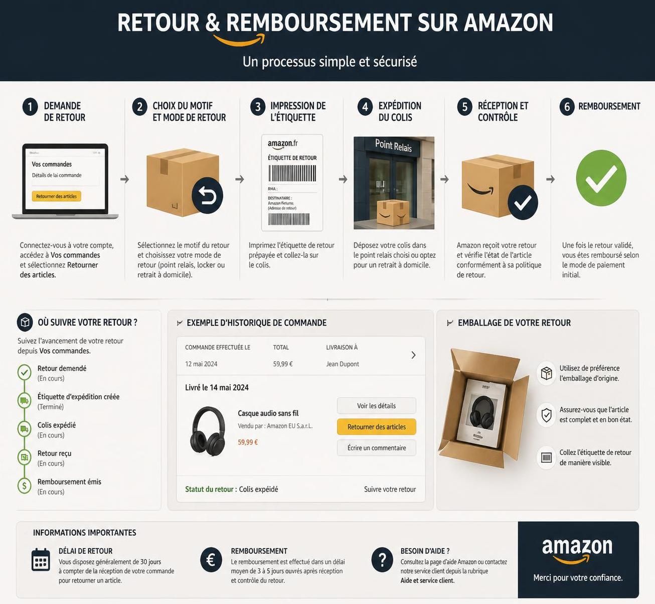 découvrez des témoignages authentiques sur le service après-vente amazon, incluant les expériences de remboursements et retours pour mieux comprendre la qualité du support client.