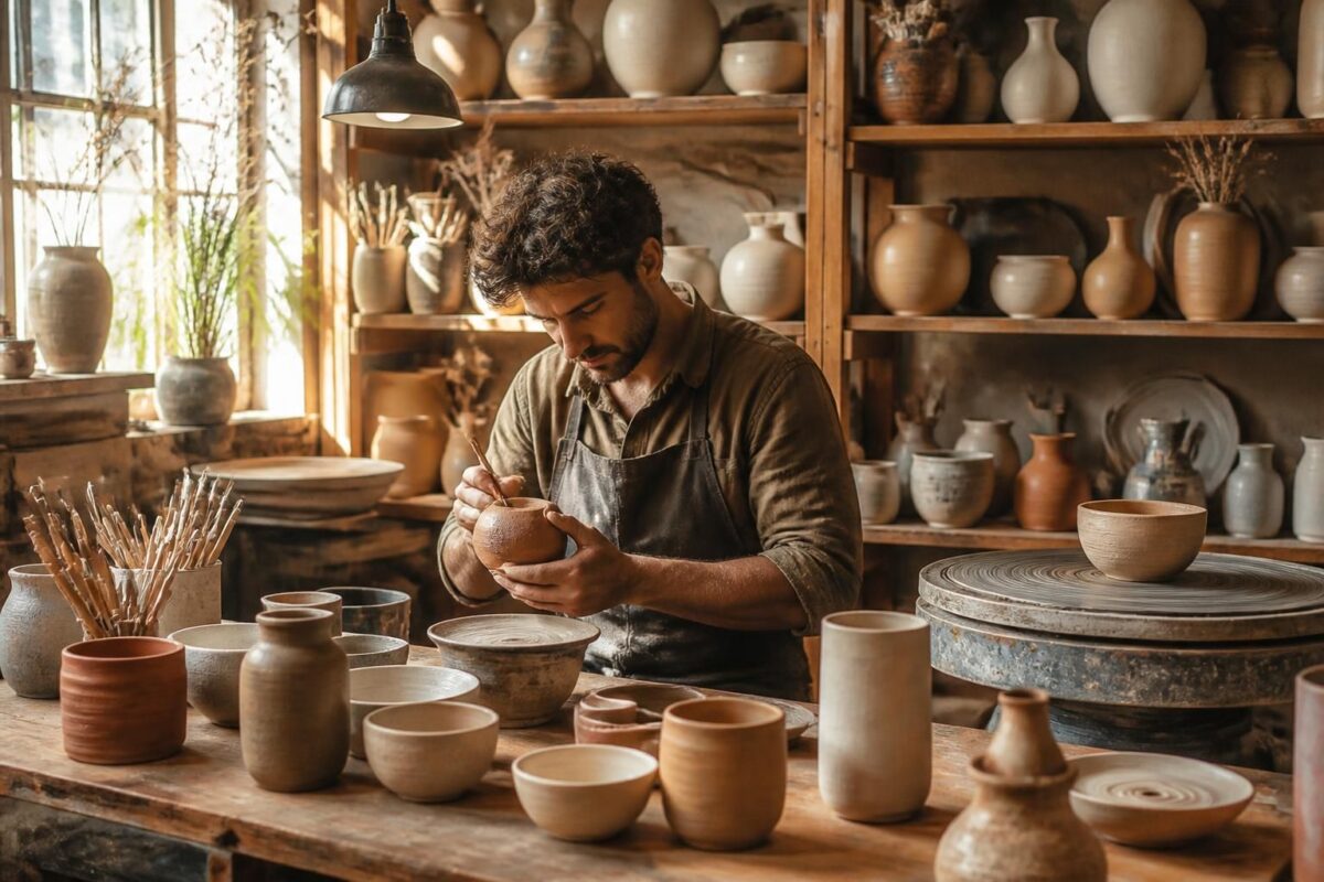découvrez une sélection unique de céramiques artisanales d'art, alliant savoir-faire traditionnel et design contemporain pour vaisselle, vases et objets déco.