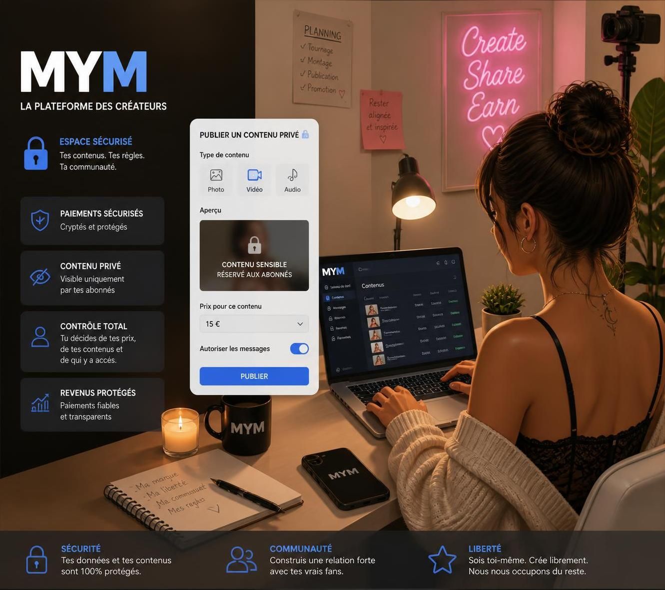 découvrez comment les créateurs débutants peuvent s'inscrire sur mym, effectuer la vérification de leur compte et publier leur premier contenu facilement.