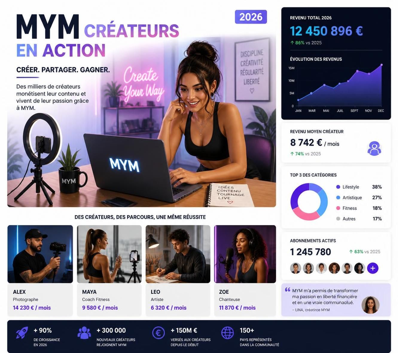 d&eacute;couvrez les t&eacute;moignages des cr&eacute;ateurs mym sur leurs revenus r&eacute;els et la commission appliqu&eacute;e. une analyse transparente pour mieux comprendre les gains sur la plateforme.
