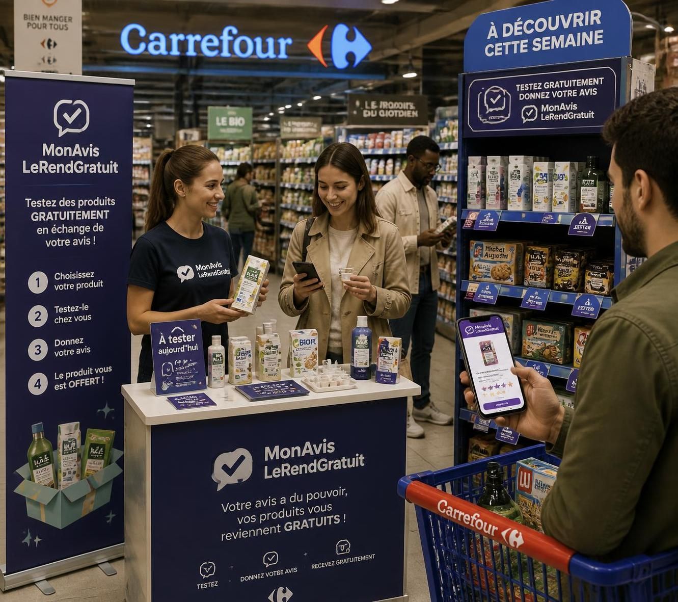 d&eacute;couvrez les avis des testeurs sur les produits gratuits offerts par monavislerendgratuit chez carrefour. partagez votre exp&eacute;rience et profitez des offres exclusives.