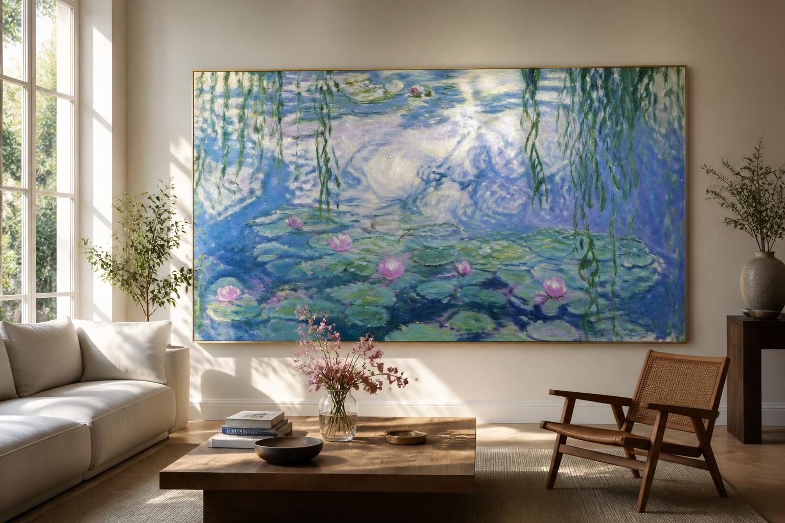 découvrez nos reproductions du tableau nymphéas de monet, disponibles en format toile, panoramique ou triptyque, pour sublimer votre intérieur avec l'art impressionniste.