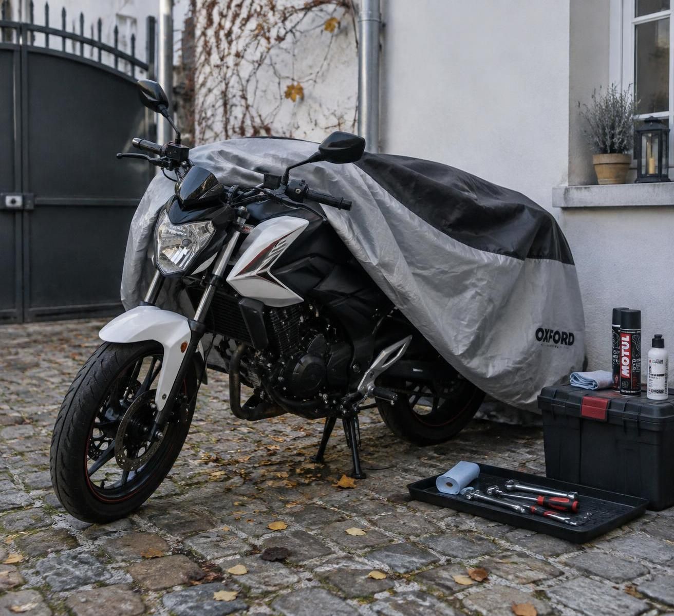 d&eacute;couvrez comment hiverner une moto 125 cm&sup3; sans garage : protections contre le froid et l&rsquo;humidit&eacute;, entretien de la batterie et conseils de stockage.